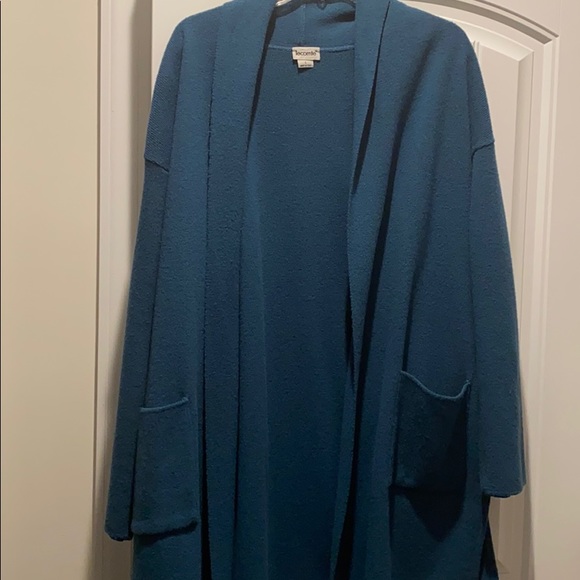 Two piece teal jacket and skirt - Picture 4 of 6